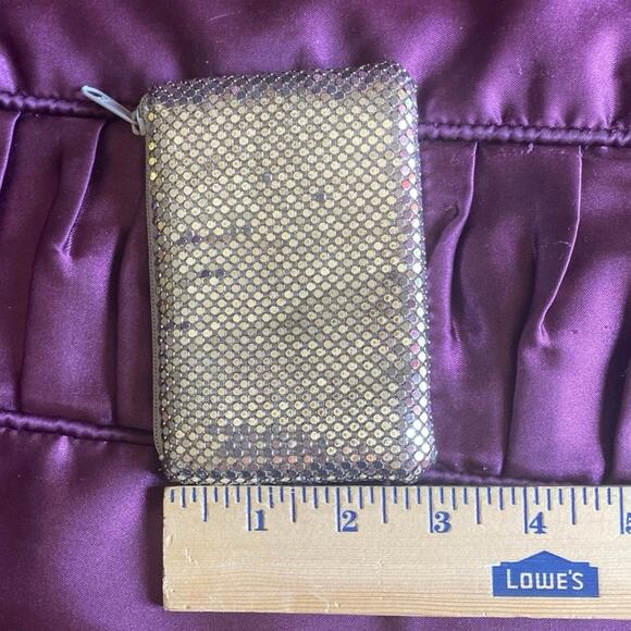 Change Purse Metallic Silver Small Holiday EUC 70s 80s 90s Shimmer Glitter NYE - Picture 6 of 10